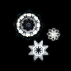 Triple Glowing Snowflake Display